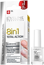 Парфумерія, косметика Засіб для відновлення нігтів 8 в 1 - Eveline Cosmetics 8in1 Silver Shine Nail Therapy