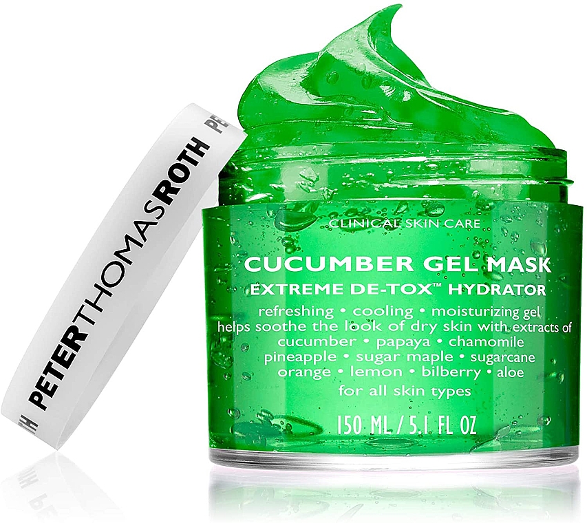 Огуречная гелевая маска - Peter Thomas Roth Cucumber Gel Mask Extreme De-Tox Hydrator — фото N2