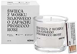 Парфумерія, косметика Ароматична свічка "Просекко рожеве" - Auna Soya Candle Prosecco Rose