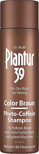 Тонувальний шампунь проти випадання для темного волосся - Plantur 39 Color Brown Phyto-Coffein Shampoo — фото N1