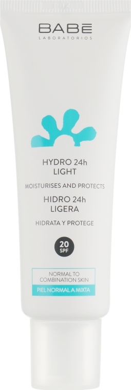 Легкий крем для лица "24 часа увлажнения" с SPF20 - BABE Laboratorios Hydro 24h Light SPF20