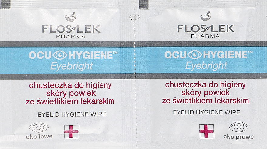 Серветки для очищення шкіри повік - Floslek Eyebright Eyelid Hygiene Wipes — фото N1