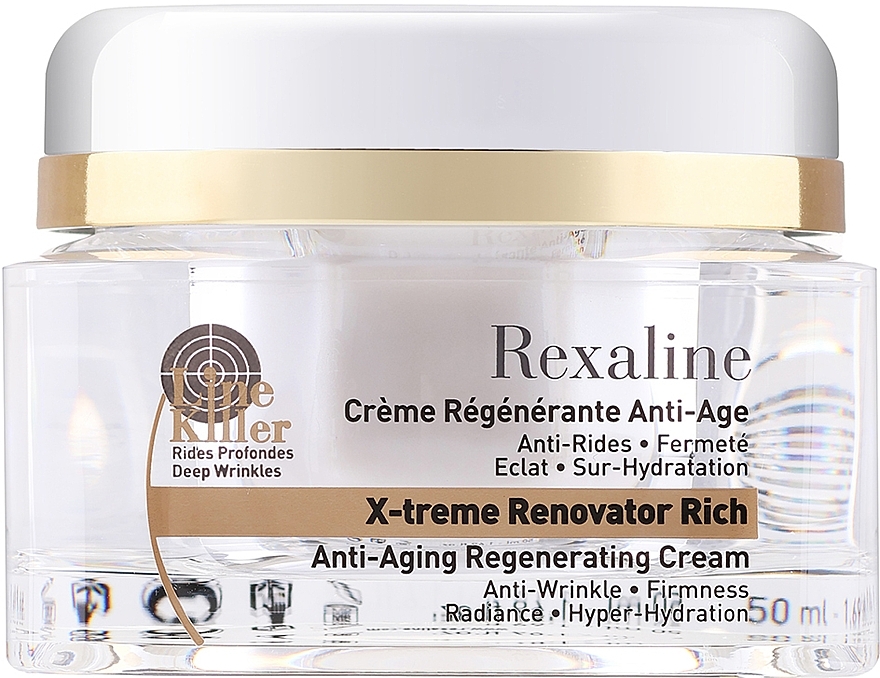 Антивіковий відновлювальний крем для дуже сухої шкіри - Rexaline Line Killer X-Treme Renovator Rich Cream — фото N1