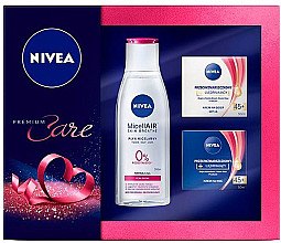 Парфумерія, косметика Набір косметики - NIVEA Premium Care 45+ (micellar/water/200ml + cr/50ml + cr/50ml)