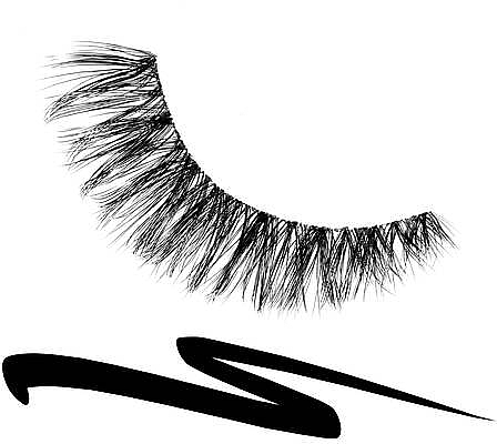 Набор - NYX Professional Makeup Feathery Flirt Lash Kit (lashes/2pcs + liner/1ml) — фото N5