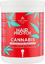 Маска для волос с маслом семян конопли, кератином и витаминным комплексом - Kallos Cosmetics Hair Pro-Tox Cannabis Mask — фото N3