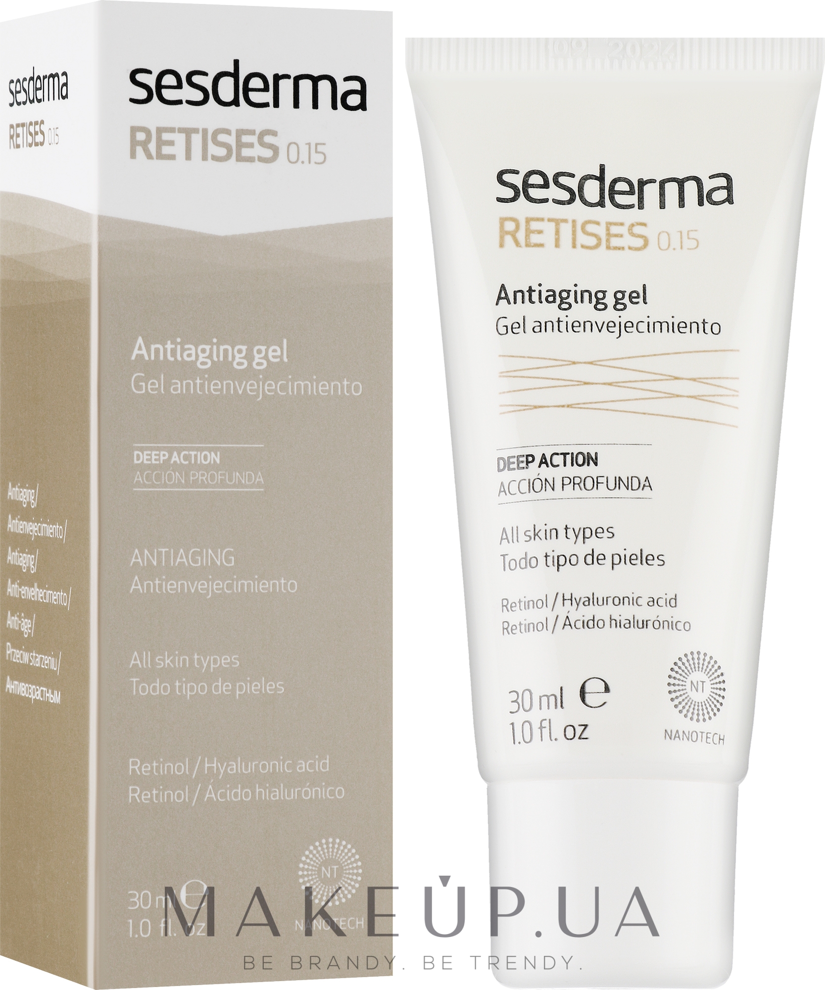 Гель с ретинолом - SesDerma Laboratories Retises Nano 0,15% Gel — фото 30ml