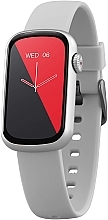 Смартгодинник, срібний, гумовий ремінець - Garett Smartwatch Action — фото N1