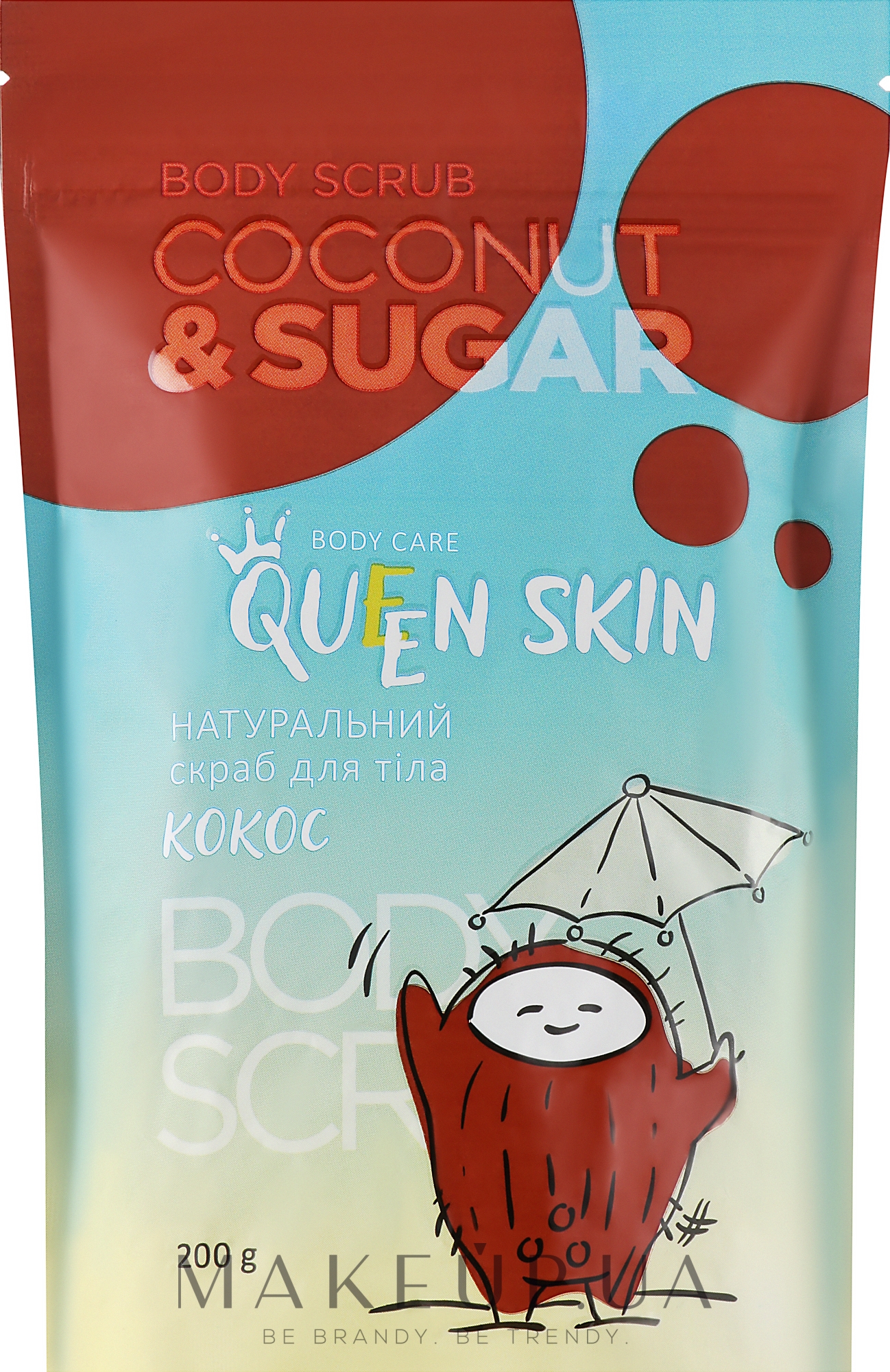 Скраб для тела из кокосовой стружки - Queen Skin Coconut & Sugar Body Scrub — фото 200g
