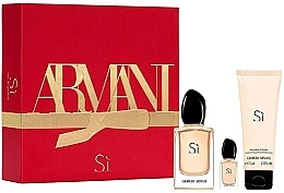 Духи, Парфюмерия, косметика Giorgio Armani Si - Набор (edp/50ml + edp/7ml + b/lot/75ml)