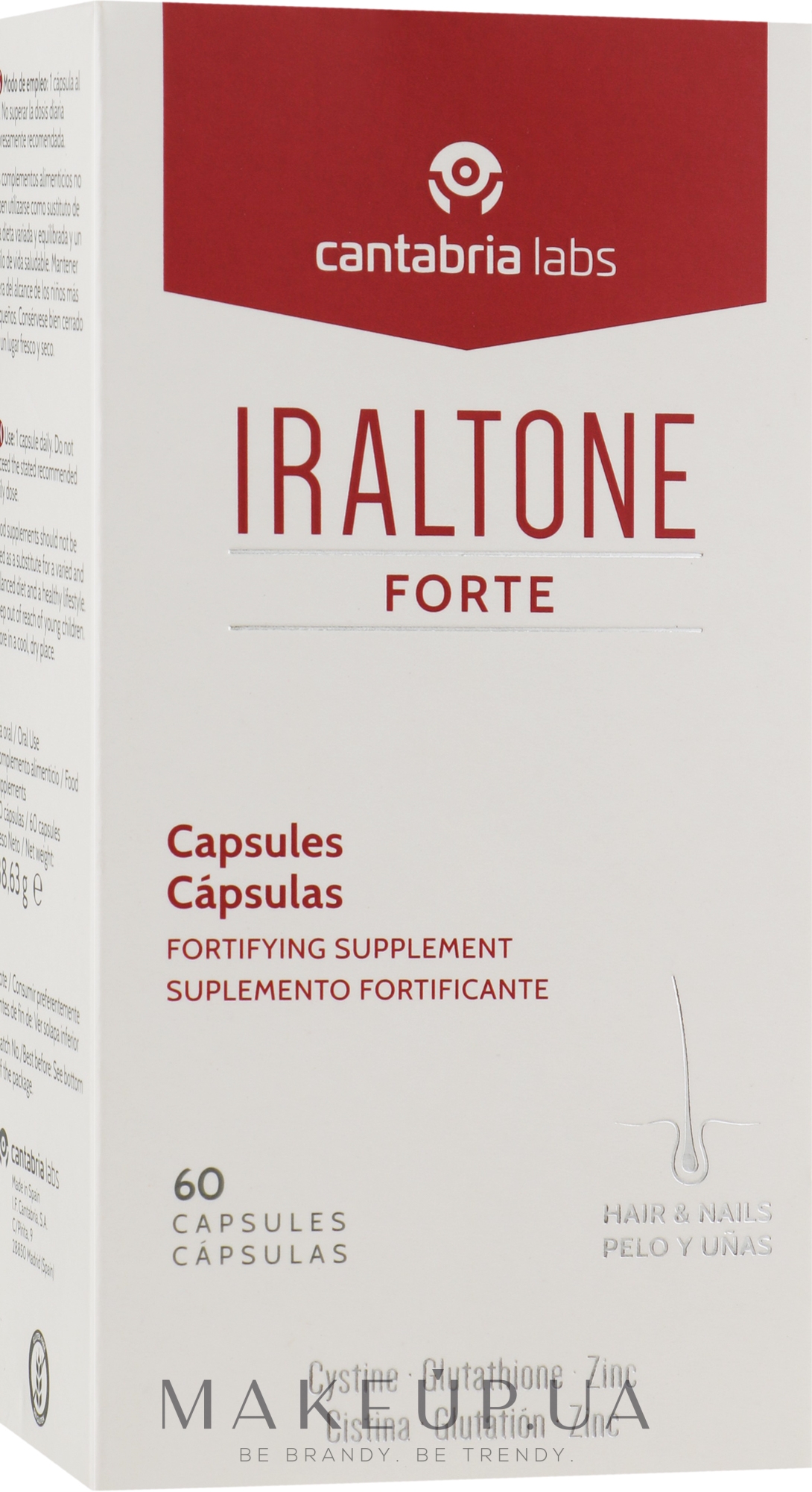 Капсули для зміцнення волосся і нігтів - Cantabria Labs Iraltone Forte Capsules — фото 60шт