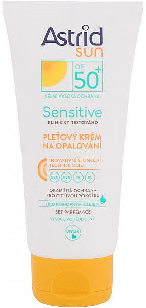 Сонцезахисний зволожувальний крем для обличчя - Astrid Sun Sensitive Face Cream — фото N1