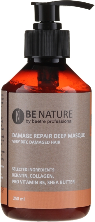 Концентрированная маска для волос - Beetre Be Nature Damage Repair Deep Masque — фото N1