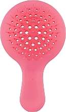 ПОДАРУНОК! Щітка для волосся, яскраво-рожева - Janeke Superbrush Mini Silicon Line — фото N1