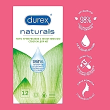 УЦІНКА Презервативи латексні з гелем-змазкою, тонкі, 12 шт. - Durex Naturals * — фото N4