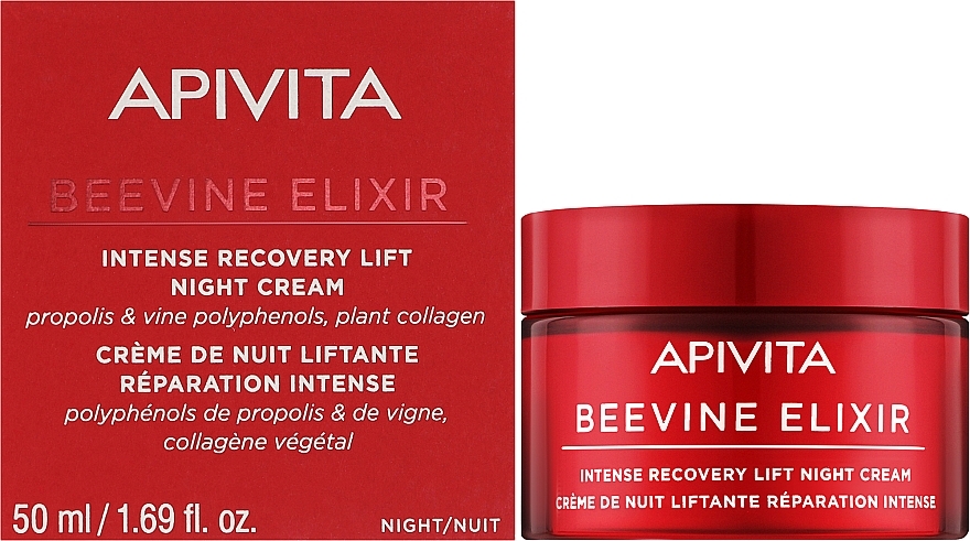 Укрепляющий ночной крем с восстановительным эффектом - Apivita Beevine Elixir Intense Recovery Lift Night Cream — фото N3