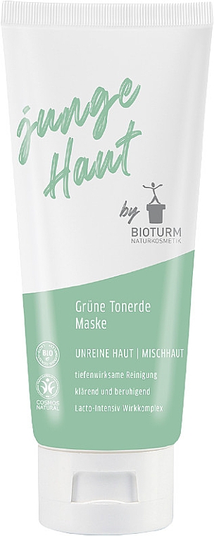 Маска из зеленой глины для лица - Bioturm Young Skin Green Clay Mask — фото N1