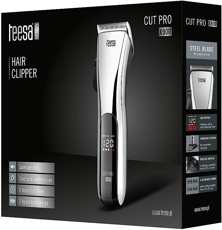 Машинка для підстригання волосся - Teesa Hair Clipper Cut Pro X900 — фото N7