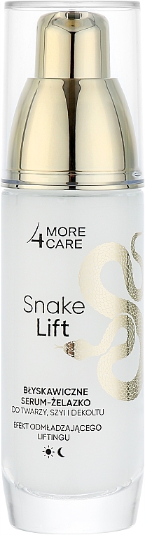 Миттєва сироватка для обличчя, шиї та зони декольте - More4Care Snake Lift Instant Serum — фото N1