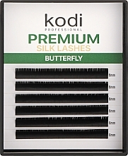 Парфумерія, косметика Накладні вії Butterfly Green B 0.07 (6 рядів: 8 мм) - Kodi Professional