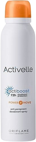 Спрей дезодорант-антиперспирант 72-часового действия - Oriflame Activelle Power Move — фото N1