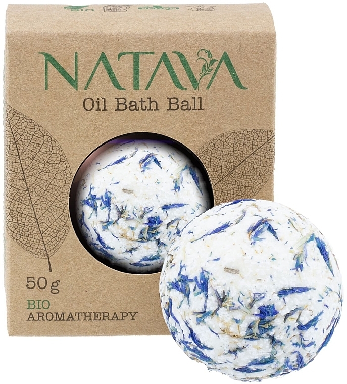 Олійна кулька для ванни "Волошка" - Natava Oil Bath Ball Cornflower — фото N1