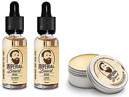 Набор - Imperial Beard Ritual Protection Kit (b/oil/30ml + b/oil/30ml + wax/50ml) — фото N1