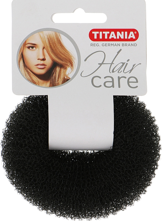 Зажим для волос объемный, черный, 8см - Titania — фото N1