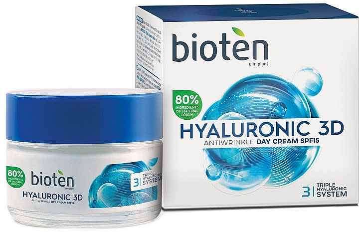 Гіалуроновий денний крем для обличчя - Bioten Hyaluronic 3D Day Cream — фото N1
