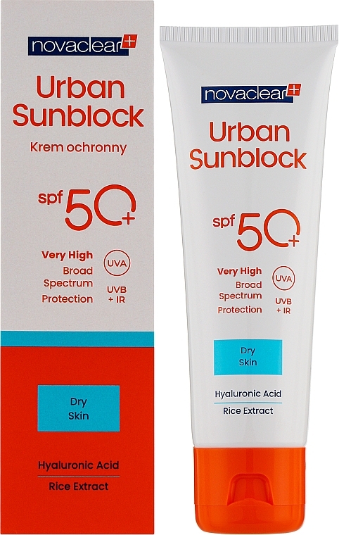 Солнцезащитный крем для сухой кожи лица - Novaclear Urban Sunblock Protective Cream SPF50 — фото N2