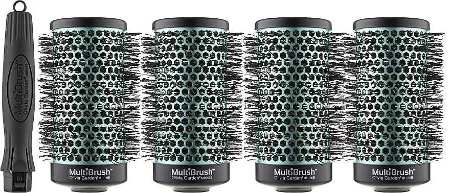 Набір брашингів для укладання волосся 56 мм зі знімною ручкою - Olivia Garden Multibrush One Size Kit XL — фото N3