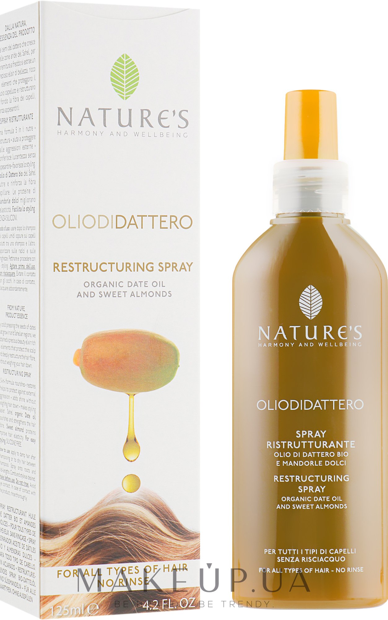 Восстанавливающий спрей для волос - Nature's Oliodidattero Restructuring Spray — фото 125ml