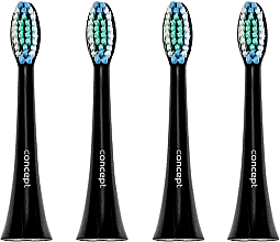 Парфумерія, косметика Змінні головки для зубної щітки, чорні - Concept Sonic Toothbrush Heads Daily Clean ZK0006