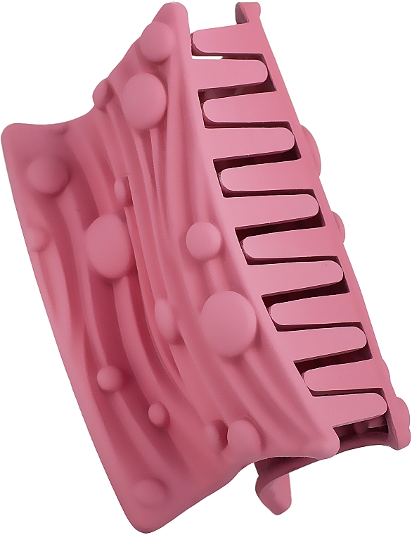 Крабик для волос "Волна", d-804, розовый - Dini Matte Style  — фото N1