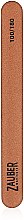 Пилка для ногтей деревянная 100/180, 03-012A, оранжевая - Zauber — фото N1