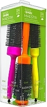 Духи, Парфюмерия, косметика Набор - 3ME Maestri Neon Set (hairbrush/4pcs)