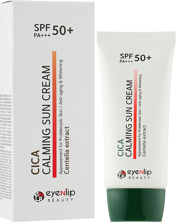 Успокаивающий солнцезащитный крем с центеллой - Eyenlip Cica Calming Sun Cream SPF50+/PA — фото N2