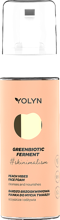 Пінка для вмивання "Персик" - Yolyn #skinimalism Peach Vibes Face Foam — фото N1