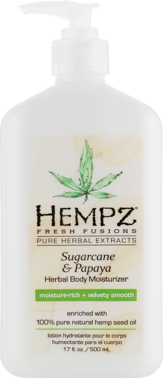 Молочко для тела "Сахарный тростник и папайя" - Hempz Sugarcane And Papaya Herbal Moisturizer Body — фото N3