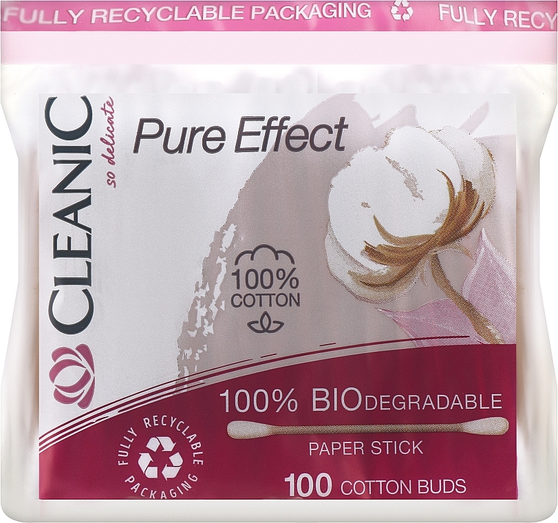 Ватные палочки "Чистый эффект", 100шт - Cleanic Pure Effect — фото N1