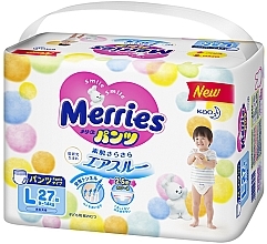Трусики-подгузники для детей L (9-14 кг), 27 шт. - Merries — фото N2