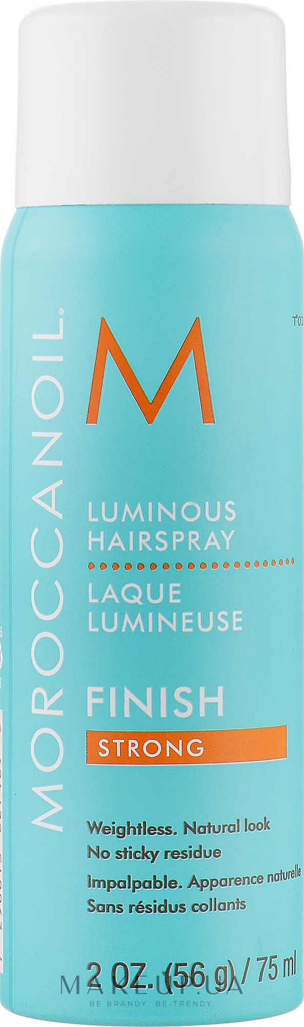 Сяючий лак для волосся сильної фіксації - Moroccanoil Luminous Hairspray Strong Finish — фото 75ml