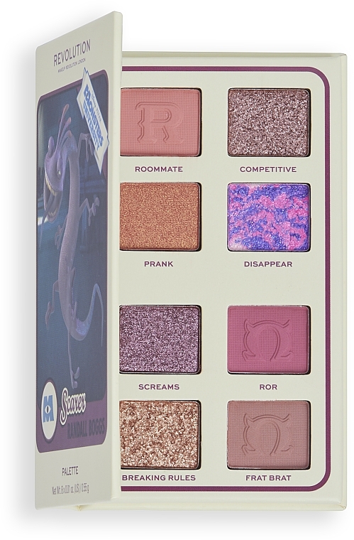 Палетка теней для век - Makeup Revolution x Monsters University Card Palette Randall Scare — фото N1