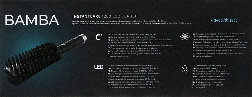 Bamba InstantCare 1200 Look Brush Cepillo Alisador Cecotec