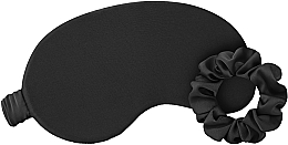 Набір для сну чорний у подарунковому чохлі "Relax Time" - MAKEUP Gift Set Black Sleep Mask, Scrunchie, Ear Plugs — фото N2