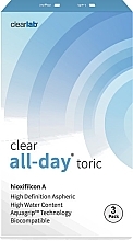 Торические контактные линзы Cylinder-1.25 Axis 80°, 3шт - Clearlab Clear All-Day Toric — фото N1