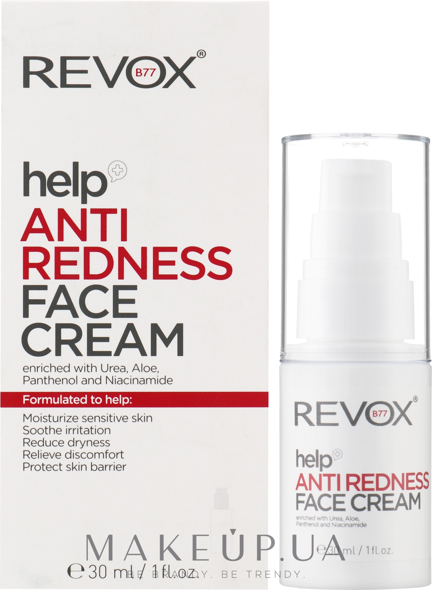 Крем для обличчя від почервоніння - Revox Help Anti Redness Face Cream — фото 30ml