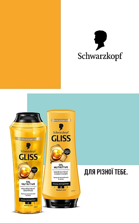 Набор "Oil Nutritive. Hair Shine" - Gliss (shmp/250ml + cond/200ml) — фото N2