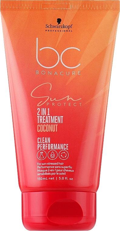 Солнцезащитная маска для волос 2-в-1 "Кокос" - Schwarzkopf Professional Bonacure Sun Protect 2-in-1 Treatment Coconut — фото N2