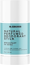 Натуральный парфюмированный дезодорант - Mr.Scrubber Breakfast In Soho Natural Perfumed Deodorant Stick — фото N1